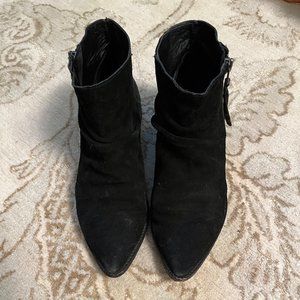 Charles black suede bootie